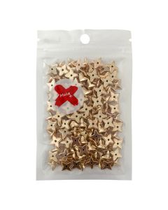 Pedras Decorativas Chaton Estrela 12mm Dourado (17 g)