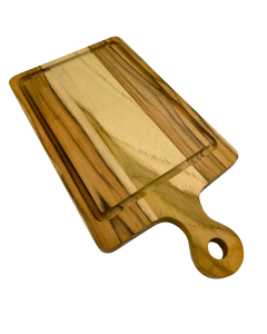 Tábua Teca Pegada Central com Canaleta (20cm x 38cm 1,8cm)