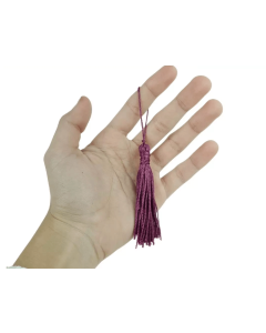 Pingente de Seda Tassel Franja Beterraba 7cm (10 Un)