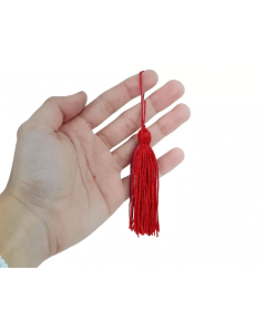 Pingente de Seda Tassel Franja Vermelho 7cm (10 Un)