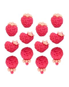 Charms Apliques para Decoração Delicado Pink (12 Un)