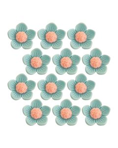 Charms Apliques para Decoração Florzinha Azul (12 Un)
