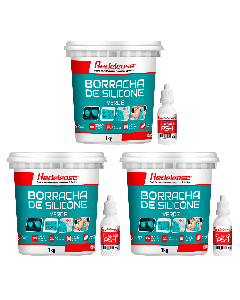 Borracha De Silicone Verde Alta Flexibilidade para Moldes Com Catalisador (3,090 Kg)