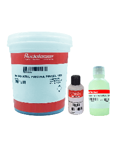 Kit Gel Coat Iso Azul Piscina + Solução de Parafina