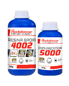Resina Epoxi 4002 Alta Viscosidade ULTRA TRANSPARENTE e Proteção UV Com Endurecedor (01 Kg)