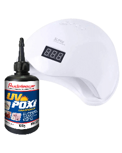 Kit Cabine de Luz Led/uv 48w + Resina UV poxi