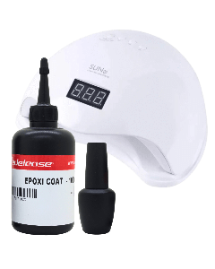 Kit Cabine de Luz Led/uv 48w + Epoxi Coat de Cura UV