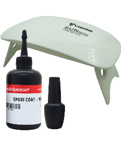 Kit Mini Cabine Led/uv 6w + Epoxi Coat de Cura UV
