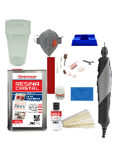 Kit Iniciante de Joias Afetivas com Resina + Organizador Dremel Brinde