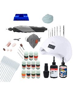 Kit Artesanato Resinas e Ferramentas Dremel + Organizador de Acessórios Brinde