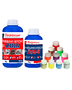 Resina Epoxi Transparente + TODOS os Pigmentos Fluorescentes