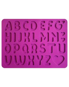 Molde de Silicone Alfabeto Letras Arredondadas
