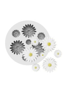 Molde de Silicone Mini Margaridas 7 Cavidades