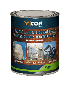 Ycon Building Esmalte Cinza Dupla Ação Brilhante Anticorrosivo (900 ml)
