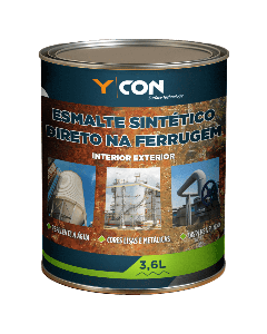 Ycon Building Esmalte Cinza Dupla Ação Brilhante Anticorrosivo (3,6 L)