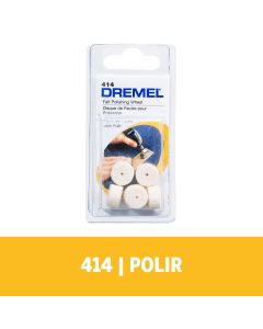 Dremel Disco De Feltro Para Polir De 12,7mm Para Metal, Pedras E Vidro (Modelo 414)