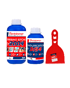 Kit Resina Epóxi 2004 Transparente de Baixa Viscosidade + Espátula Dentada