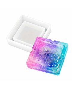 Molde de Silicone Formato Cinzeiro Quadrado