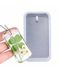 Molde De Silicone Formato Tag Pequena para Chaveiros