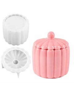 Molde de Silicone Formato Pote com Tampa Modelo 13